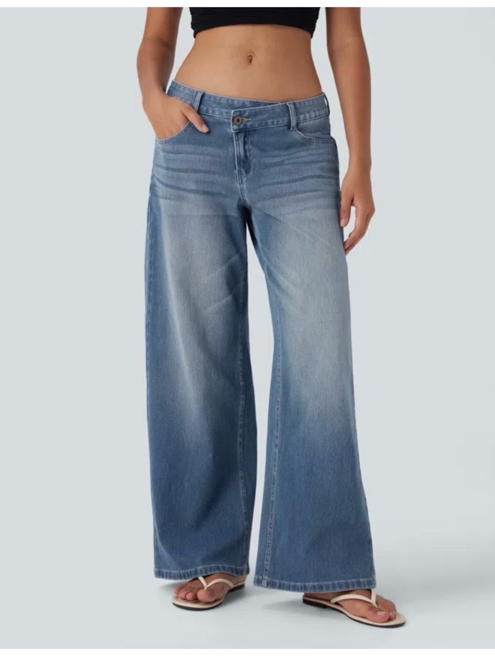 HALARA Asymmetrical Baggy Wide-Leg Flex Fit